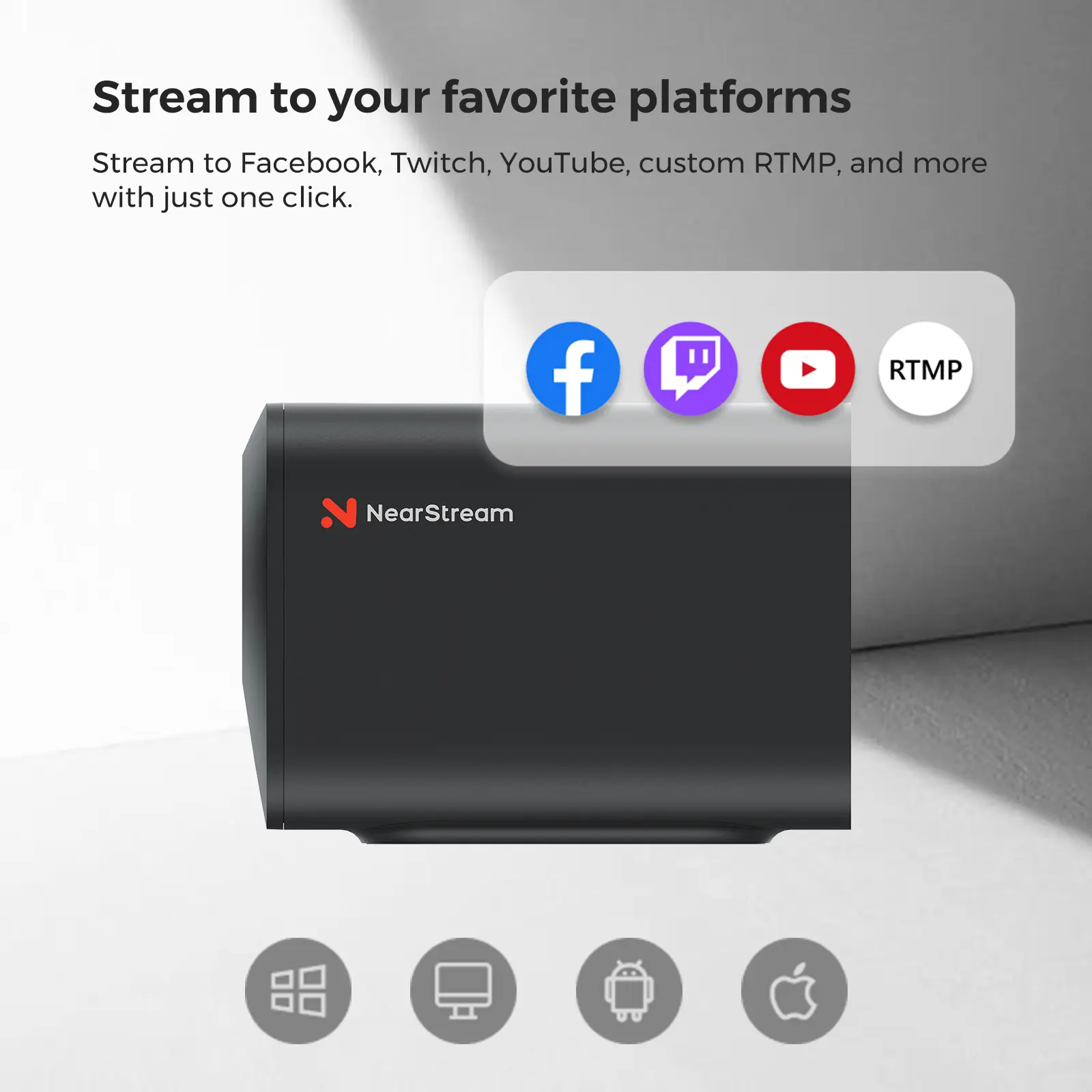 NearStream VM33 2K Wireless Live Streaming Camera with 40X Zoom