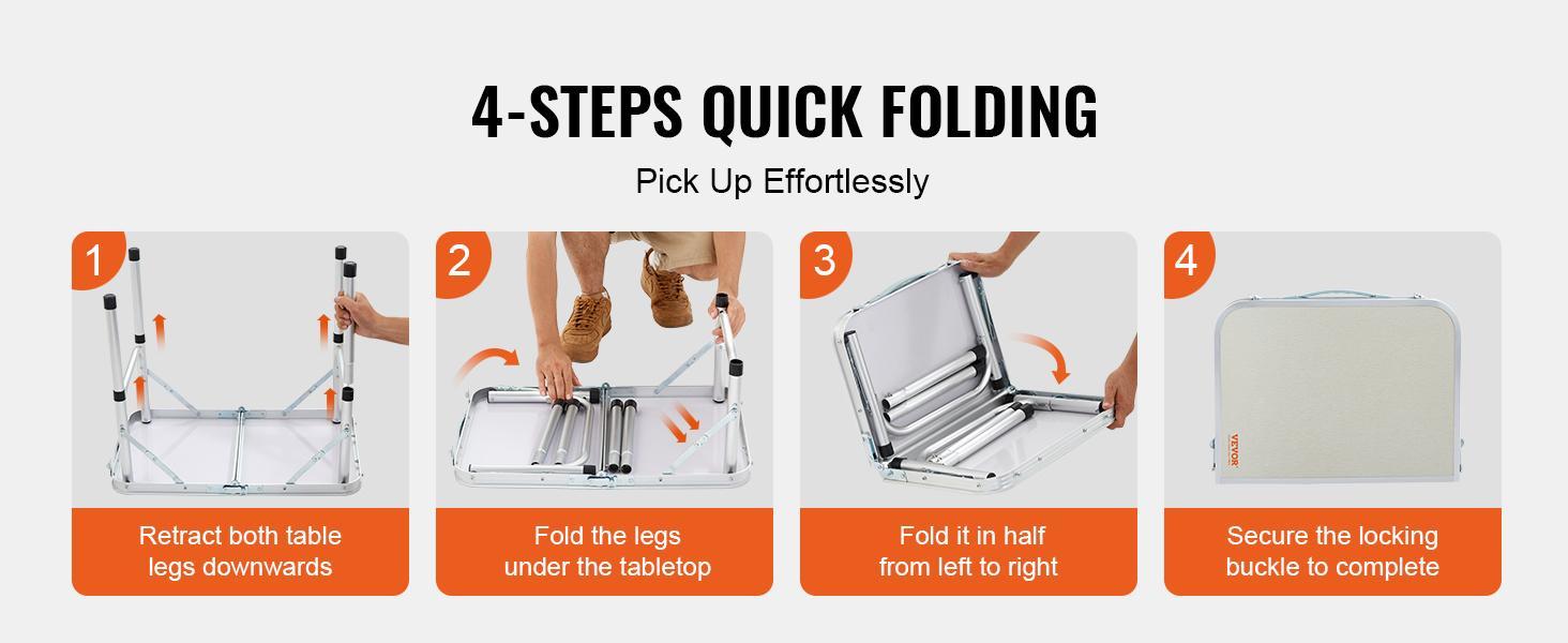 【FathersDayGift】VEVOR Folding Camping Table, Adjustable Height Outdoor Portable Side Tables, Lightweight Fold Up Table, Aluminum & MDF Ultra Compact Work Table, For Cooking, Beach, Picnic, Travel, 24x16 inch, Silver 【FathersDayGift】VEVOR Folding Camping Table, Adjustable Height Outdoor Portable Side Tables, Lightweight Fold Up Table, Aluminum & MDF Ultra Compact Work Table, For Cooking, Beach, Picnic, Travel, 24x16 inch, Silver
