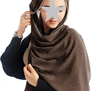 Rhinestone hijabs/Hijab for Women Premium Chiffon Hijab Rhinestone Hijab Scraf for Women Muslim