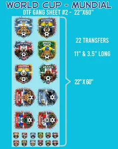 World Cup Mundial DTF Gang Sheet #2 - 22"x60"