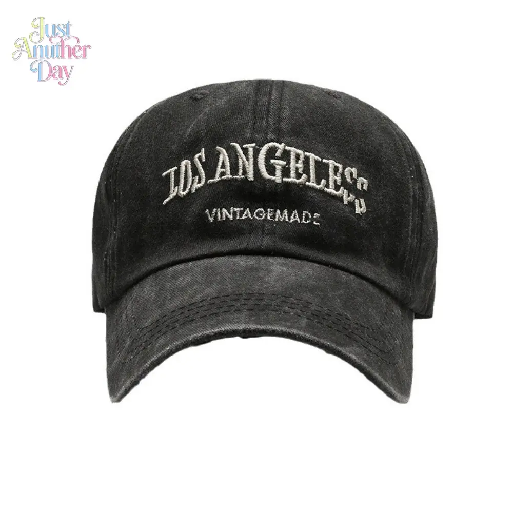 Women's big head circumference baseball cap American wide brim retro old washed hat men's small face trend embroidered cap