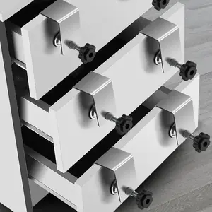 4pcs Cabinet Installation Clamp Stainless Steel Drawer Fixing Clip Adjustable Cabinet Hardware Jig Portable Front Drawer Woodworking Clamp Tool For Carpenter Cabinets Frame Installing Front Drawer Installation Clip Cabinets Frame Installing Tool