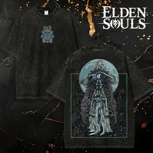 [Elden Souls] Ranni the Witch - Elden Ring Retro Limited Vintage Washed Tee, Halloween Gift, Perfect Gift for Soulsborne Fan and Lovers, Clothing Cotton, Boy Merch, Gaming Apparel, Game Shirt, Soulslike Wear QOH