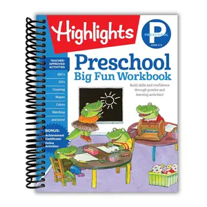 Preschool Big Fun Workbook: 256-Pages of Language Arts, Math and Shapes Practice, Puzzles and Preschool Activities (Spiral Bound)