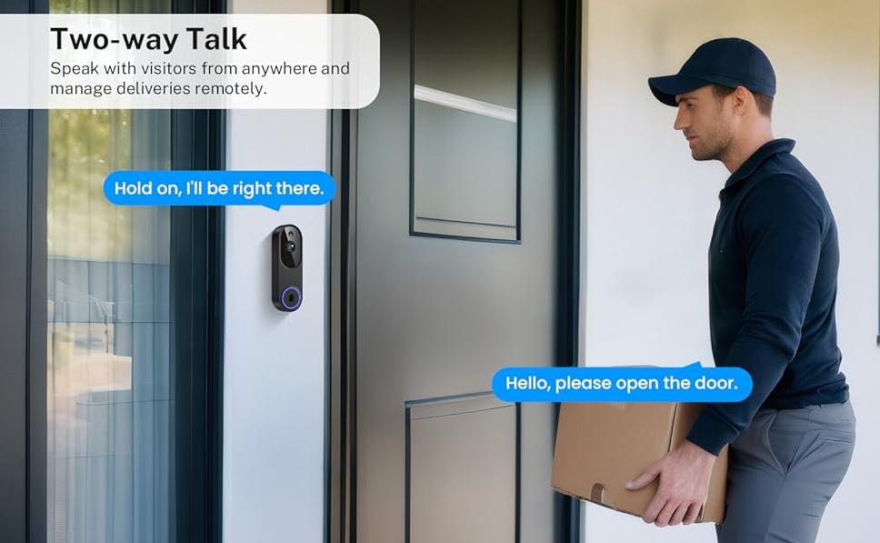 Orbitell Smart Video Doorbell 1080P  | Wireless WiFi | Night Vision | AI Motion Alert | 2-Way Talk | Home Security Camera