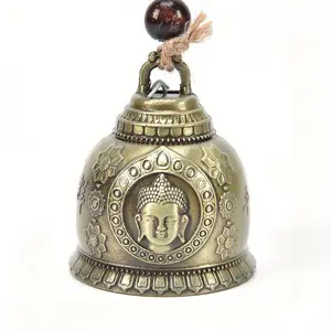 Buddha Pattern Wind Chime | Hanging Bell Religious Home Decor for Home & Car