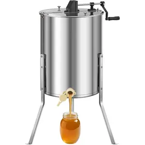 VEVOR Honey Extractor, 4/8 Frame Manual Honey Extractor with Transparent Lid, Stainless Steel Honeycomb Drum Spinner with Height Adjustable Stand, Honeycomb Extraction Equipment for BeekeepingVEVOR Super Brand Day