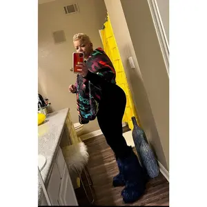 The Graffiti Puffer Poncho Scarf