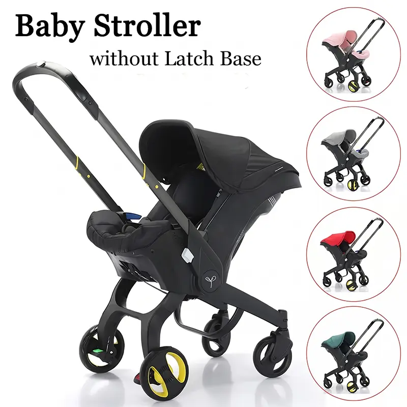 Folding Newborn Stroller - Lightweight Portable Unisex Compact Pushchair with Tray, Bi-directional, Adjustable Canopy, Durable Aluminium Alloy Frame, Comfortable Fabric, Ideal for Travel, 0-3 Months (Bassinet Strollers Compatible)
