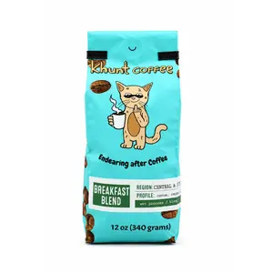 Khunt Coffee Endearing after Coffee, Whole Bean Coffee, Fresh Roasted to Order, Smooth Medium Roast 12 oz (340g)