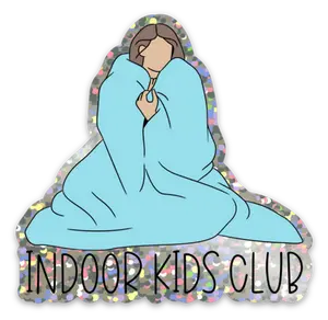Indoor Kids Club Holographic Glitter Sticker