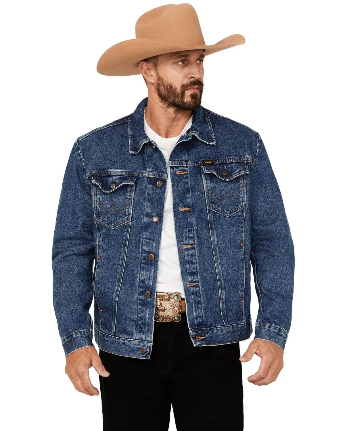 Wrangler Men's Men'S Unlined Medium Wash Denim Jacket - 112335728