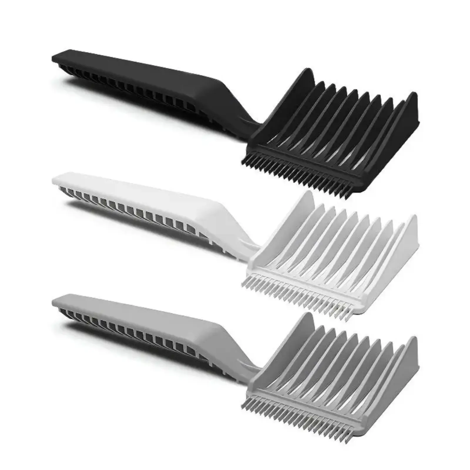 Men's 3-Pack Gradient Styling Comb with Handle, Lightweight Professional Flat Top Guide, Essential Hair Cutting Accessories