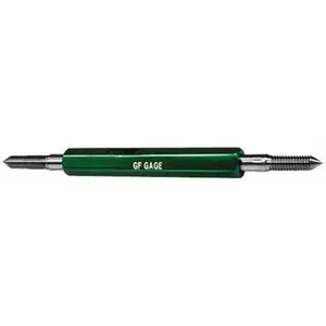 GF Gage Plug Thread Gage: #12-28 Thread, 3B Class, Double End, Go & No Go 0.1928" Go Pitch Dia, 0.1959" No Go Pitch Dia, Handle Included W0216283BSTIN