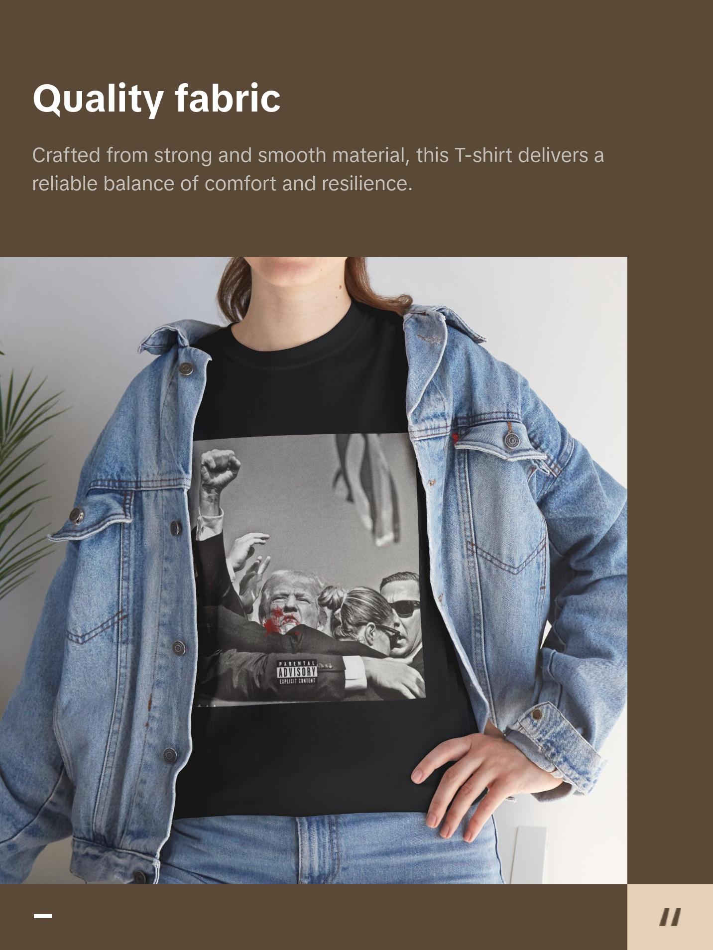 Political Rally Survivor Unisex Tee Shirt, Trump Supporter Gift, Conservative Apparel, Election Campaign Merch, Patriotic Clothing