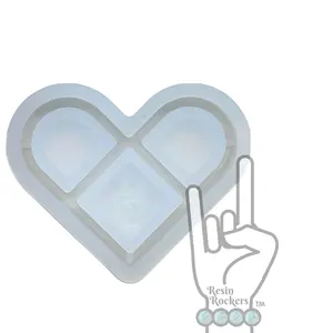 Pill Halves in a Heart Shape Shaker Mold