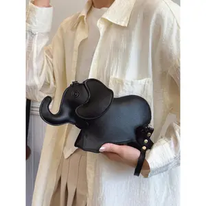 Women's Cute Elephant Design Crossbody Bag, Fashionable Pu Leather Shoulder Bag for Daily Used, Casual Trendy Versatile High-quality Daily Commuting Bag, Trendy Minimalist Purse, Casual Crossbody Bags