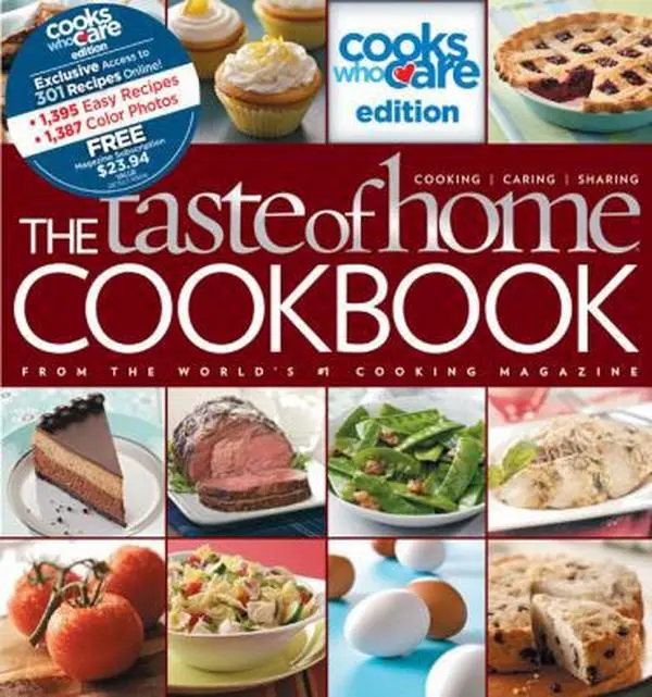 USED Book - The Taste of Home Cookbook: Cooks Who Care Edition by Taste of Home (Ring-bound) - english