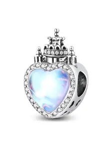 Heart Shaped Camera & Castle Design Charms, Rhinestone Decor Beads for DIY Bracelet & Necklace, Fashion Accessories for Women & Girls