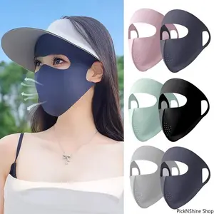 Summer Full Face Sun Protection Facekini, Ice Sense Breathable Elastic Face Cover For Men Women, Lightweight Sun Block Gear For Outdoor Travel Beach Vacation And Daily Summer Outdoor Activities