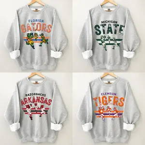 All Team Football Sweatshirt, Vintage Style College Football Graphic Tee, Retro Unisex Pullover, Comfort Colors Shirt, Fan Gift, Casual Sporty Top, Football Lovers Apparel