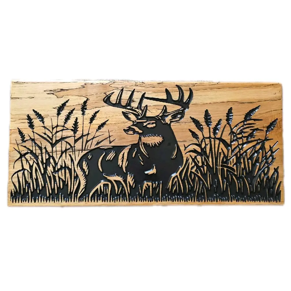 Spalted Maple carved sign 23" x 10.5 "