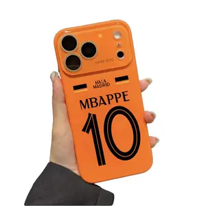 A mobile phone protective cover with the pattern design of Mbappé's number 10. The lens part is protected. The phone case is generally soft and has a smooth hand feel. Suitable for iPhone 11, 12, 13, 14, 15, 16, 17 PIUS, Pro, and Promax