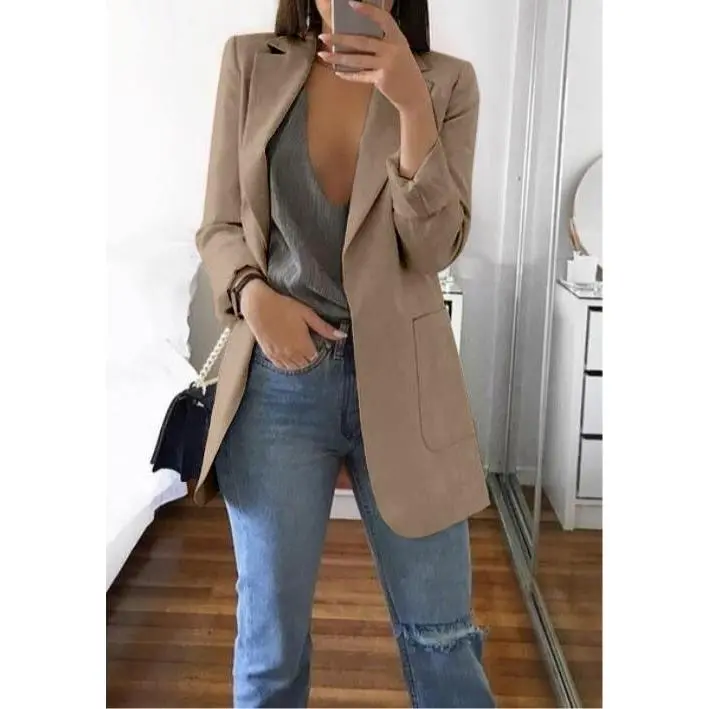 Lapel Slim Cardigan Temperament Blazer
