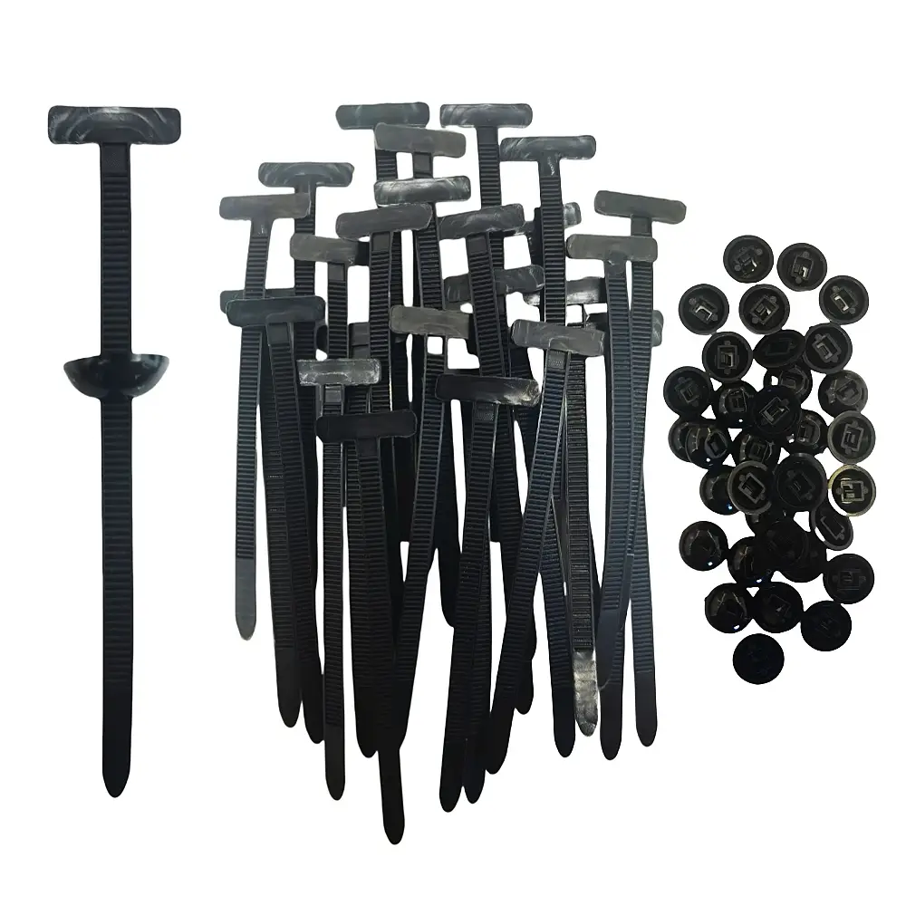 50Pcs Nylon Universal Cable Tie Buckle,Heavy Duty Self-Locking Nylon Zip Ties Holder, Multipurpose Plastic Cable Ties Tool for Car Daily Repair