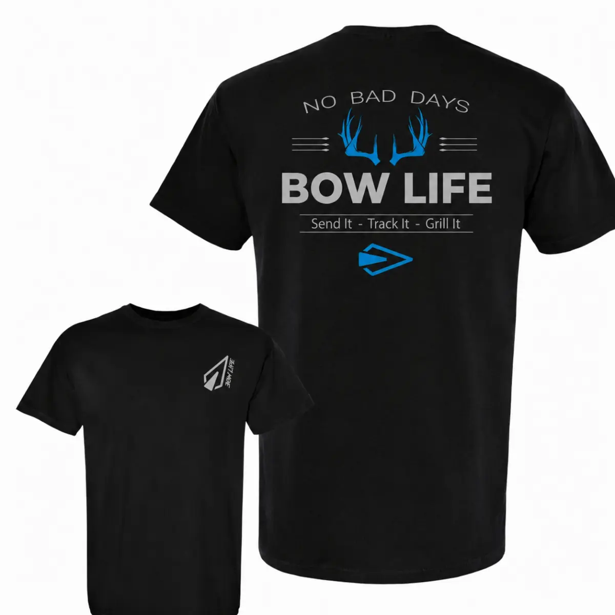 Youth & Adult Bow Life Hunting T-Shirt - Bowhunter Graphic Tee, Archery Hunting Shirt, Deer Hunting T-Shirt, Hunting Camp Outdoor Apparel, Hunter Gift for Men, 100% Cotton Hunting Tee