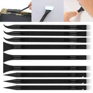 9 PCS Small Scraper Tool Set - Black Plastic Pen-Shaped Multi-Purpose Craft Label Scraper, Used in Narrow Spaces and Gaps, Perfect for Removing Oil Stains, Labels, Food, Dirt, Paint, Car