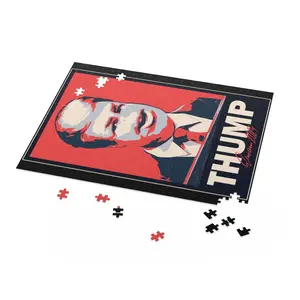 THUMP Election 2024 PUZZLE - 500 PIECE, Vote for Trump, Donald Trump Puzzle, Political humor, funny, meme, MAGA, Gift for Trump Supporter, Graphic Art, Games, USA, America, Republican, Vote Red, Thumb Debates, Thumb Character, Thumbs, SHBOOM! SHBOOMTV