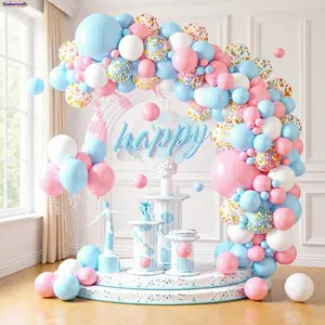 Metallic Latex Balloon Garland Kit for Christmas & New Year Party Decorations, Balloon Arch Chain Set for Birthday Wedding Holiday Decor, Easy DIY Wreath Arrangement Supplies, Premium Long Lasting Balloons