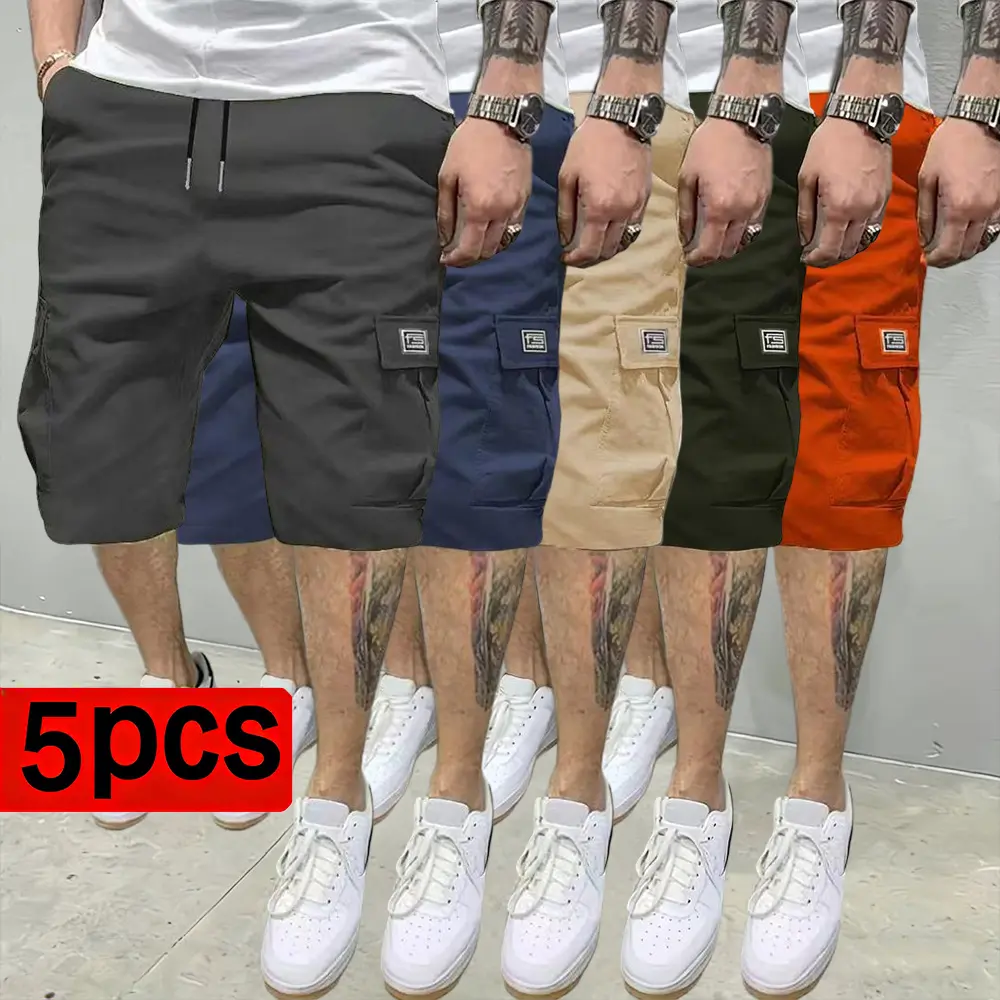 Gray + dark blue + khaki + army green + orange