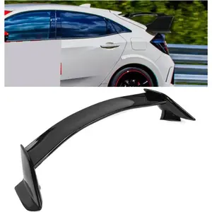 HECASA Rear Trunk Spoiler Wing Compatible with 2016-2021 Honda Civic FK4 FK7 FK8 5DR Hatchback Rear Trunk Lid Wing Spoiler Painted Black ABS Plastic