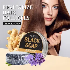 Black Soap Gray Hair Coverage Soap for Stronger and Darker Hair Color - 100% Grey Coverage Haircare Oil Nourishing