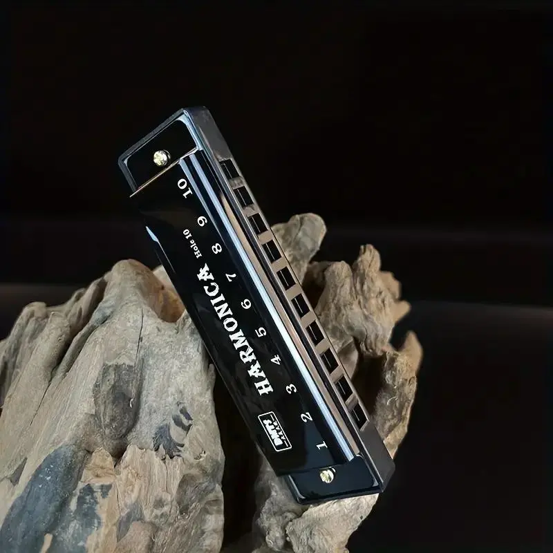 10 Hole Harmonica, Diatonic Harmonica, Mouth Organ, Puzzle Musical Instrument, Beginner Teaching Playing Gift, Copper Core Resin Harmonica