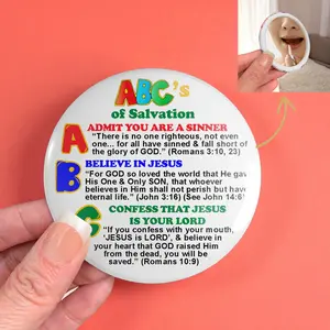 ABC's of Salvation Mirrors with Inspirational Bible Verses for Faithful Reflection Christian Gifts for Outreach Evangelism & Everyday Inspiration