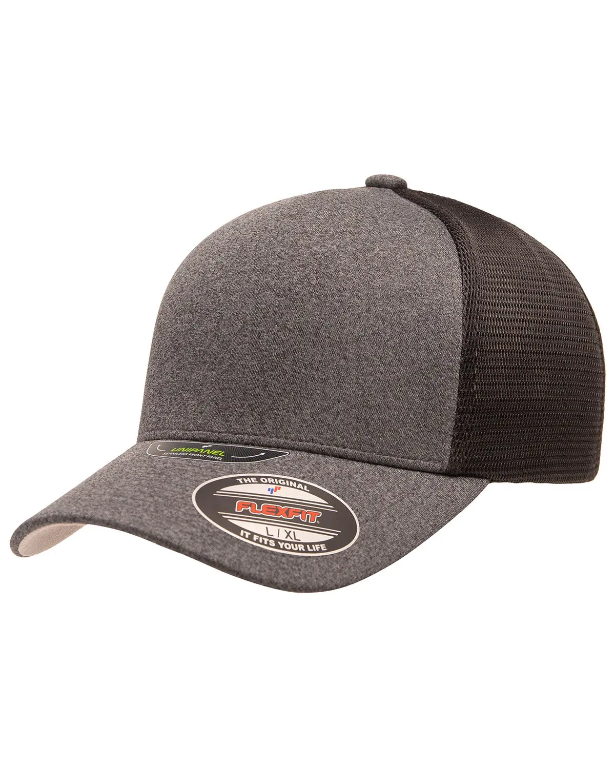 Flexfit 5511UP Unipanel Trucker Style Hat - Spandex Plain Unisex Snapback Fitted Cap, Breathable Mesh Back, Snap Closure for Men & Women