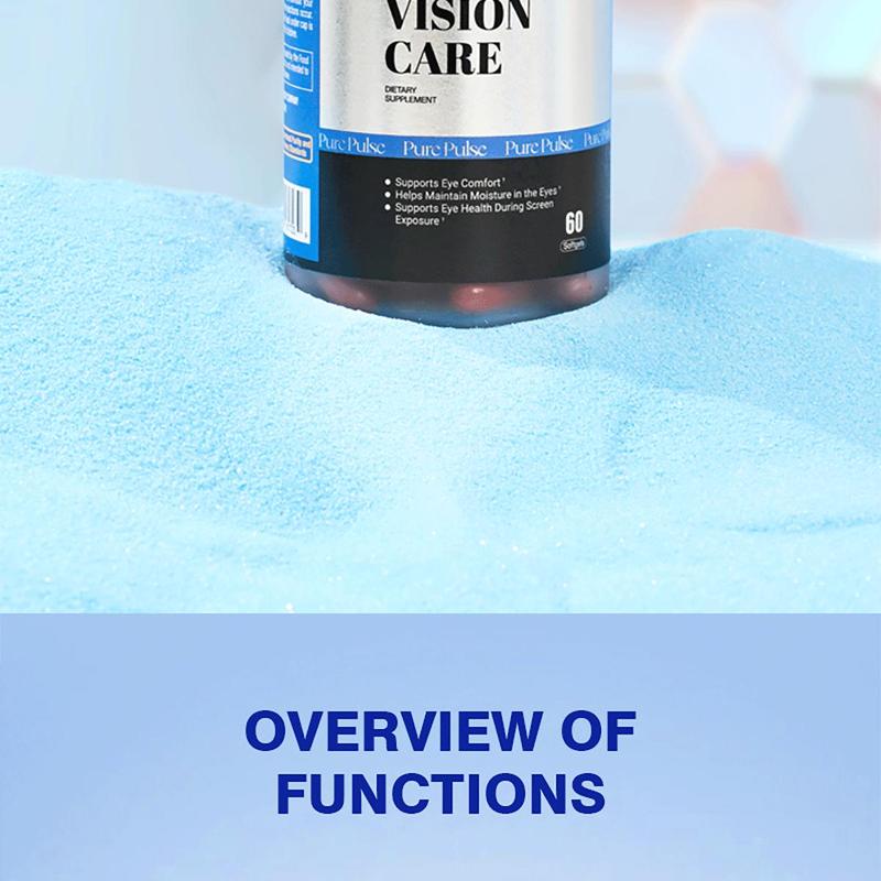 Pure Pulse Vision Care Eye Support Dietary Supplement for US Customers - 60 Count Bottle