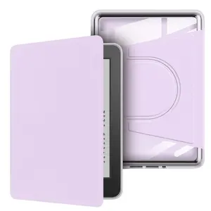 For Kindle 11th Gen Case 6'' 360° Rotatable 2-in-1 Magnetic Detachable Acrylic Case PU Leather Stand RS23CV C2V2L3 Sleep Funda