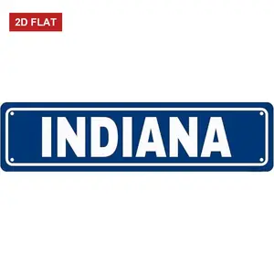 Indiana Sign Man Cave Metal Signs Street Road Sign for Cafes Bar Pub Beer Club Wall Home Decor 16X4 Inch Signage