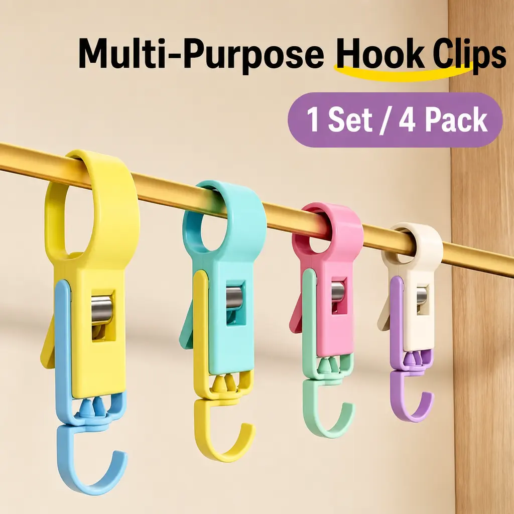 Damage Release Removable Hook 4PCS Set Strong Adhesion Bathroom Hanger for Organizing Clothes Hats Umbrellas Recyclable Hooks