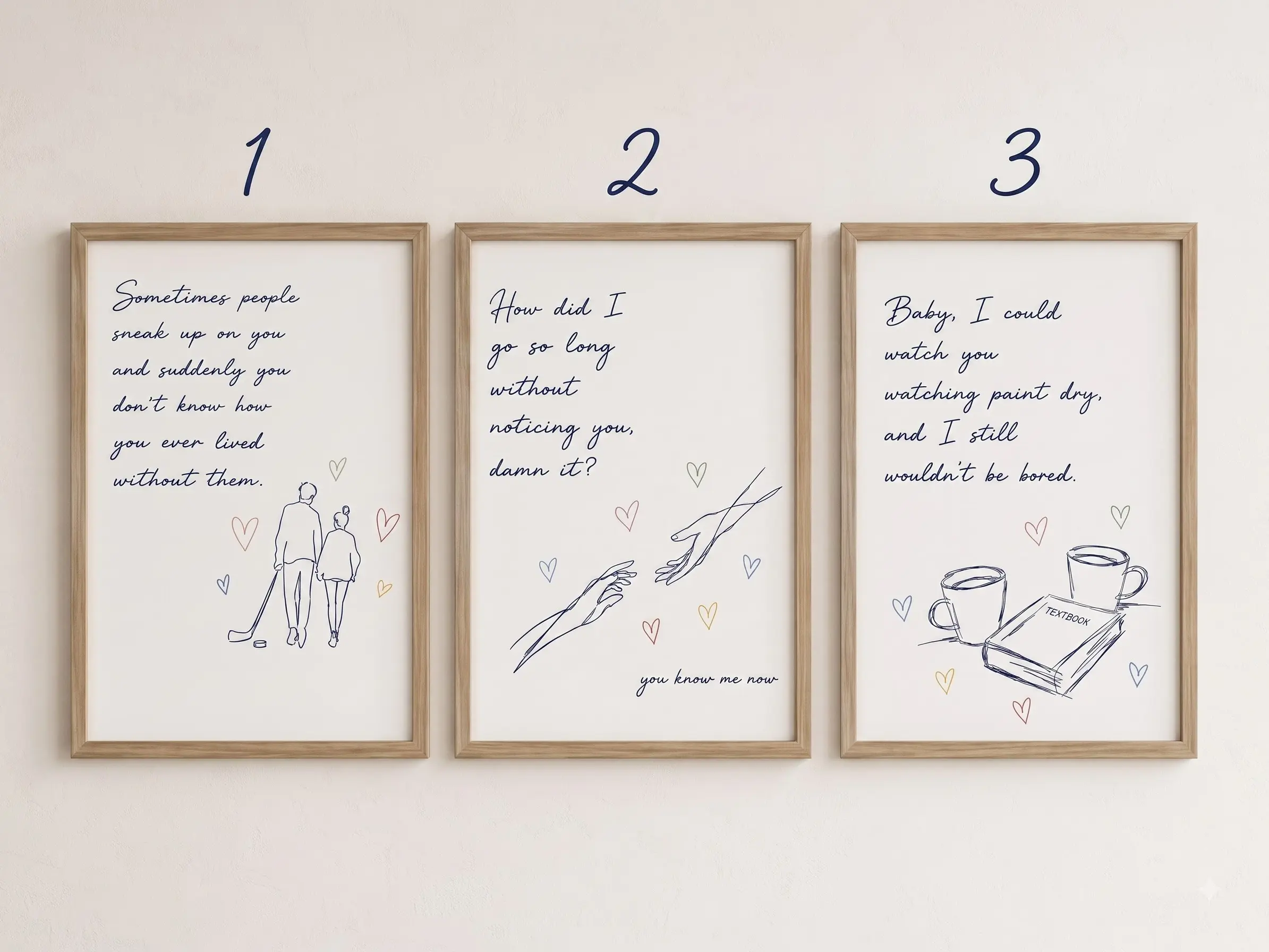 Off Campus Hockey Romance Poster | Bookish Quote Wall Art | Minimalist Bedroom Decor [UNFRAMED]
