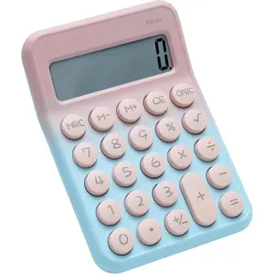 SQ-KBB005 Pocket Calculator, Kids 8 Digit Small Desktop, LCD Display, Cute & Aesthetic Calculator (Gradient Blue, S 1 Pcs)