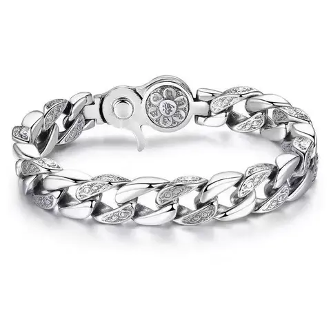 Unisex 925 Sterling Silver-Tone Polished Link Fashion Bracelet - Elegant Jewelry Bracelet for Adults, Everyday Fashion Accessory, Gift-Ready for Family & Friends