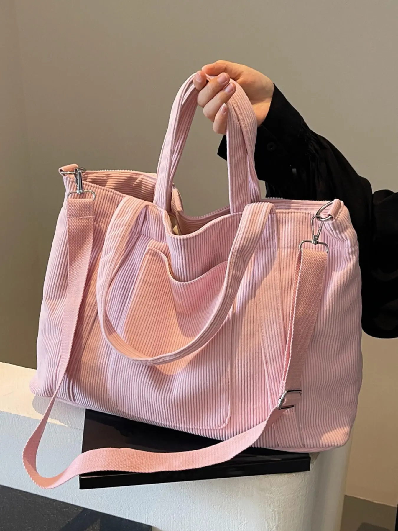 Women's Solid Color Crossbody Bag - Large Capacity, Stylish & Elegant, Fits Laptop, Style and Functionality for Daily Commuting & Business Travel, Versatile Use, Work Bags For Women, Basic, Plain