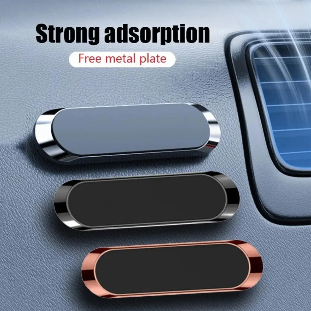 Magnetic Phone Holder 3 Pack for Car Dashboard Mount, Universal Mini Compact Alloy Magnetic Car Mount with Strong N50 Magnets, Sticky Adhesive Cell Phone GPS Stand Wall Bracket Compatible with iPhone 15 14 13 Pro Max, Samsung Galaxy S24 S23, LG