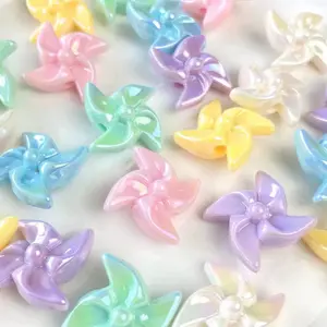 Acrylic Air Beads Bow - Colorful Butterfly Design for Pens 25mm Multicolor Pack of 15 30 50 Pieces Vibrant Butterfly Pattern for Pen Decoration