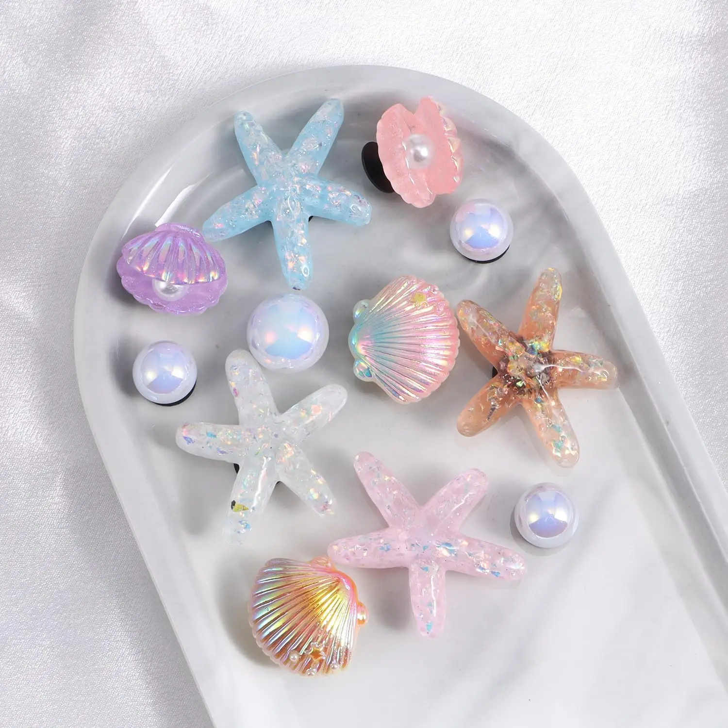 h-7 Summer Beach Theme Set: This shoe charm set features starfish, seashells and pearl accents, capturing a fresh beach vibe to personalize your Bling Shoe Charms for Women, Shoe Charms for Sneakers, Sandal Sneaker Shoe Sharms, Shoe Decoration Charms h-7 Summer Beach Theme Set: This shoe charm set features starfish, seashells and pearl accents, capturing a fresh beach vibe to personalize your Bling Shoe Charms for Women, Shoe Charms for Sneakers, Sandal Sneaker Shoe Sharms, Shoe Decoration Charms